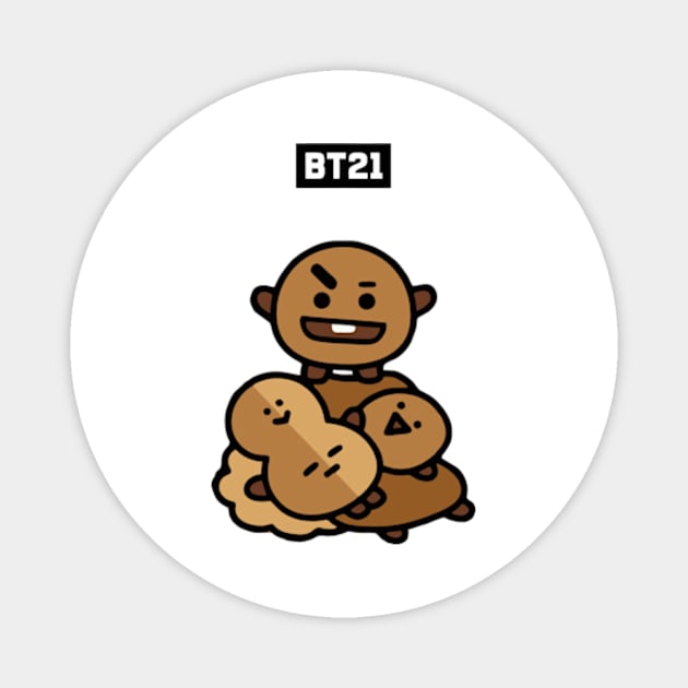 bt21 bts exclusive design 25 Magnet by Typography Dose